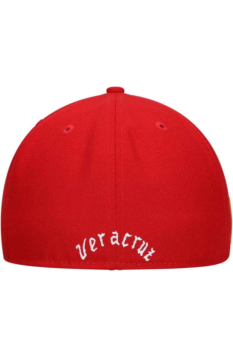 RINGS & CRWNS Men's Rings & Crwns Red Azules de Veracruz Team Fitted Hat, Alternate, color,