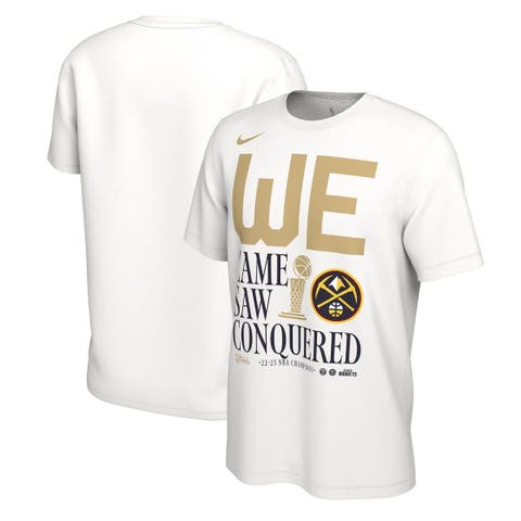 Men's Nike White Denver Nuggets 2023 NBA Finals Champions Celebration Parade T-Shirt