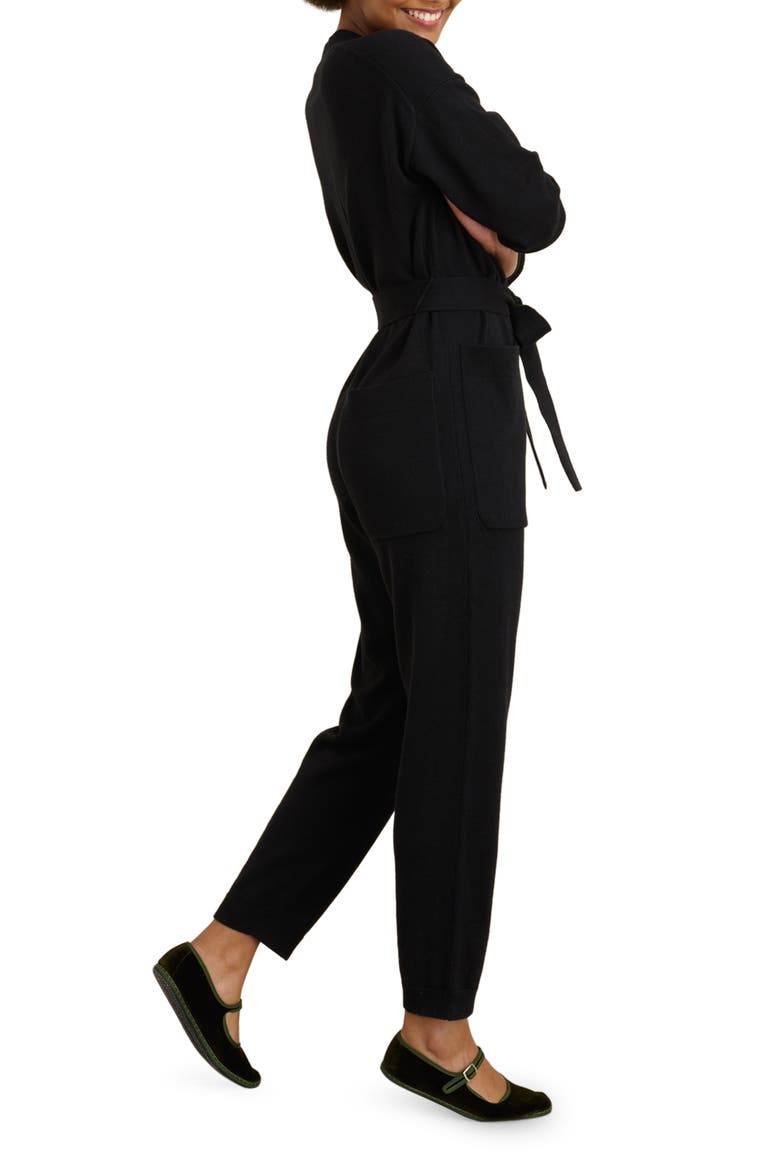 Sweater Jumpsuit, Alternate, color, BLACK