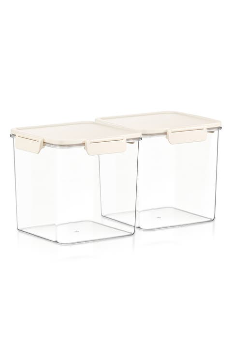 Set of 2 Airtight Food Storage Containers