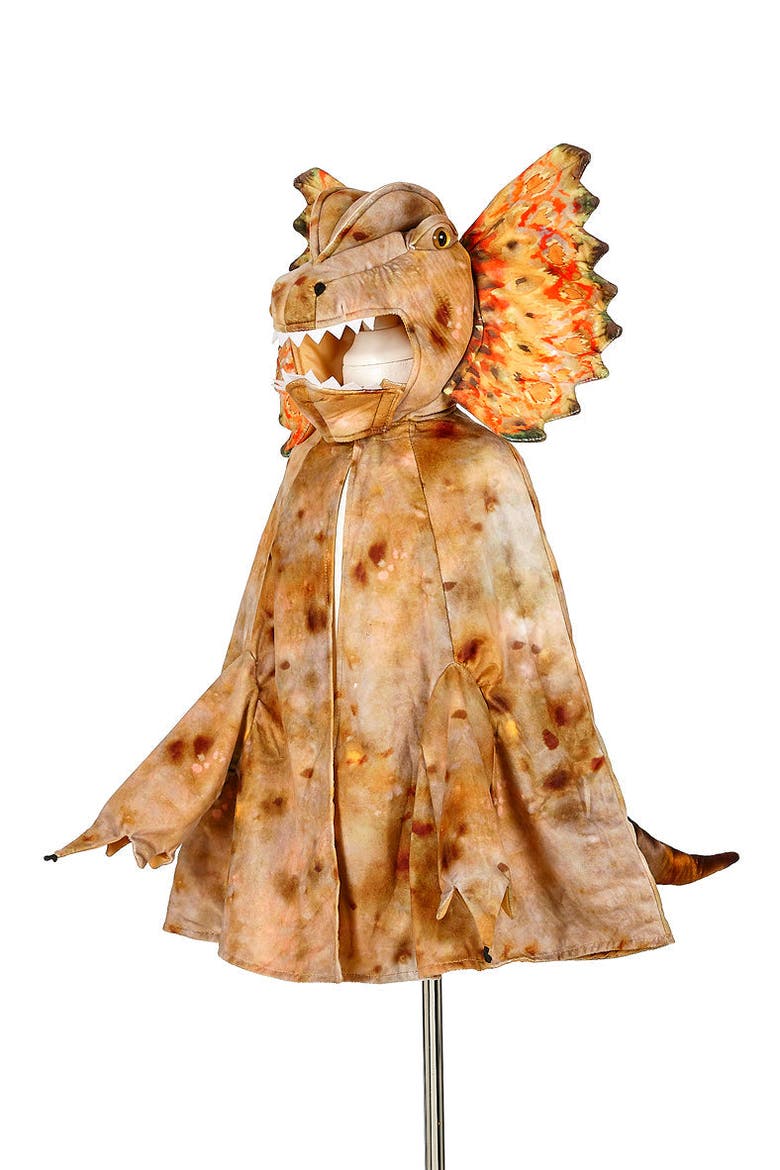 Dilophosaurus Dragon Costume Cape, Main, color, Brown