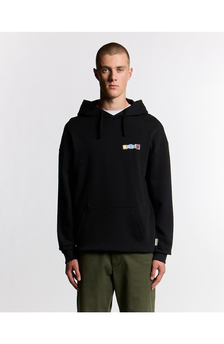 Lyle & Scott Bold Letters Long Sleeve Graphic Hoodie, Alternate, color, Jet Black