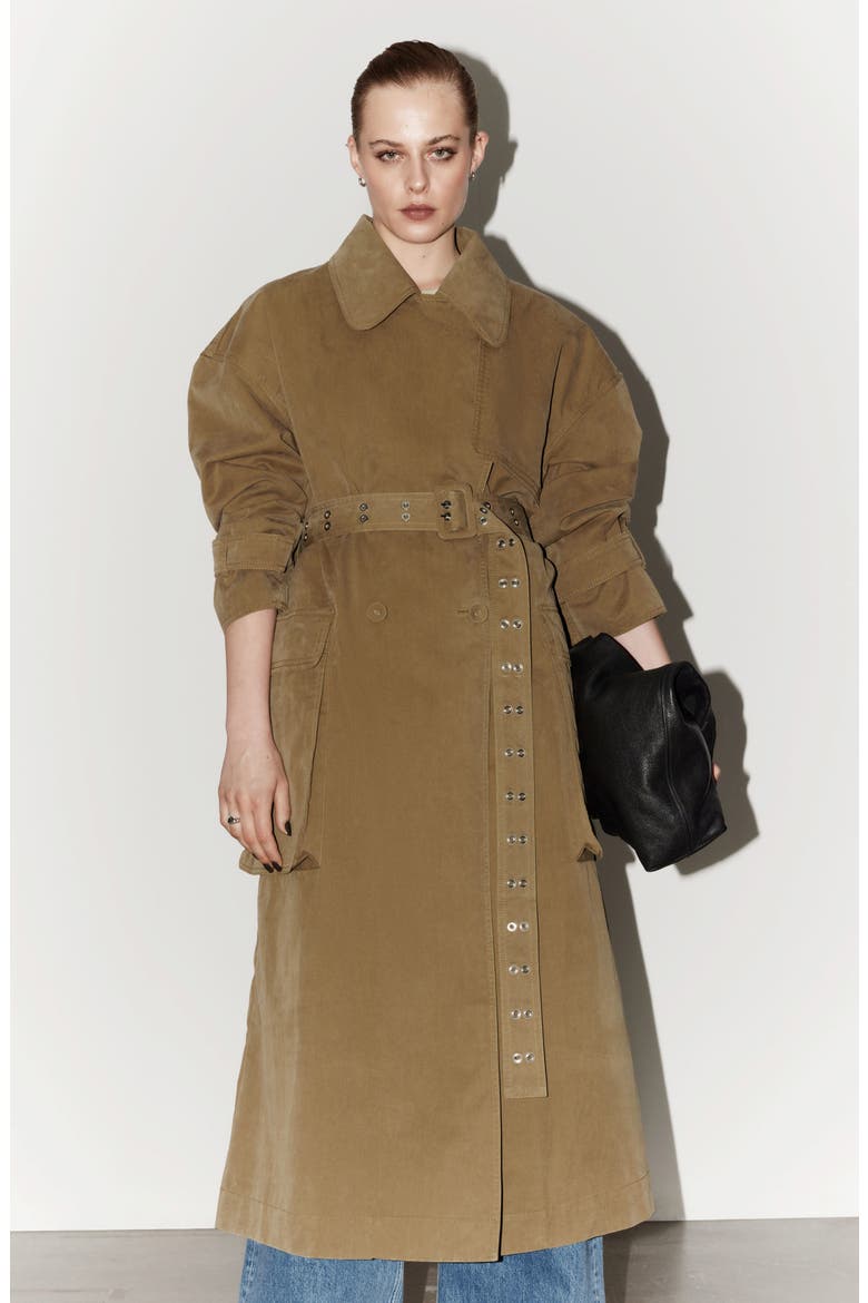 Trench Coat, Alternate, color, BEIGE DARK