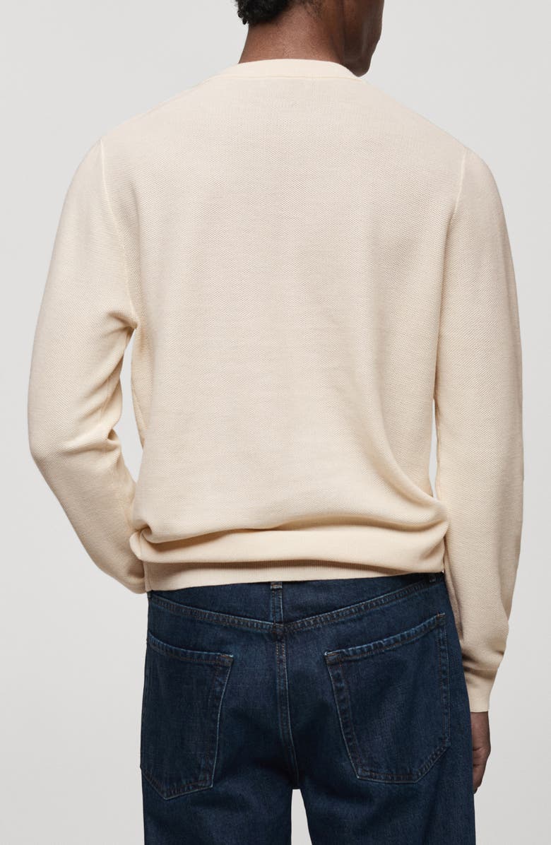MANGO Microstructure Crewneck Sweater, Alternate, color,
