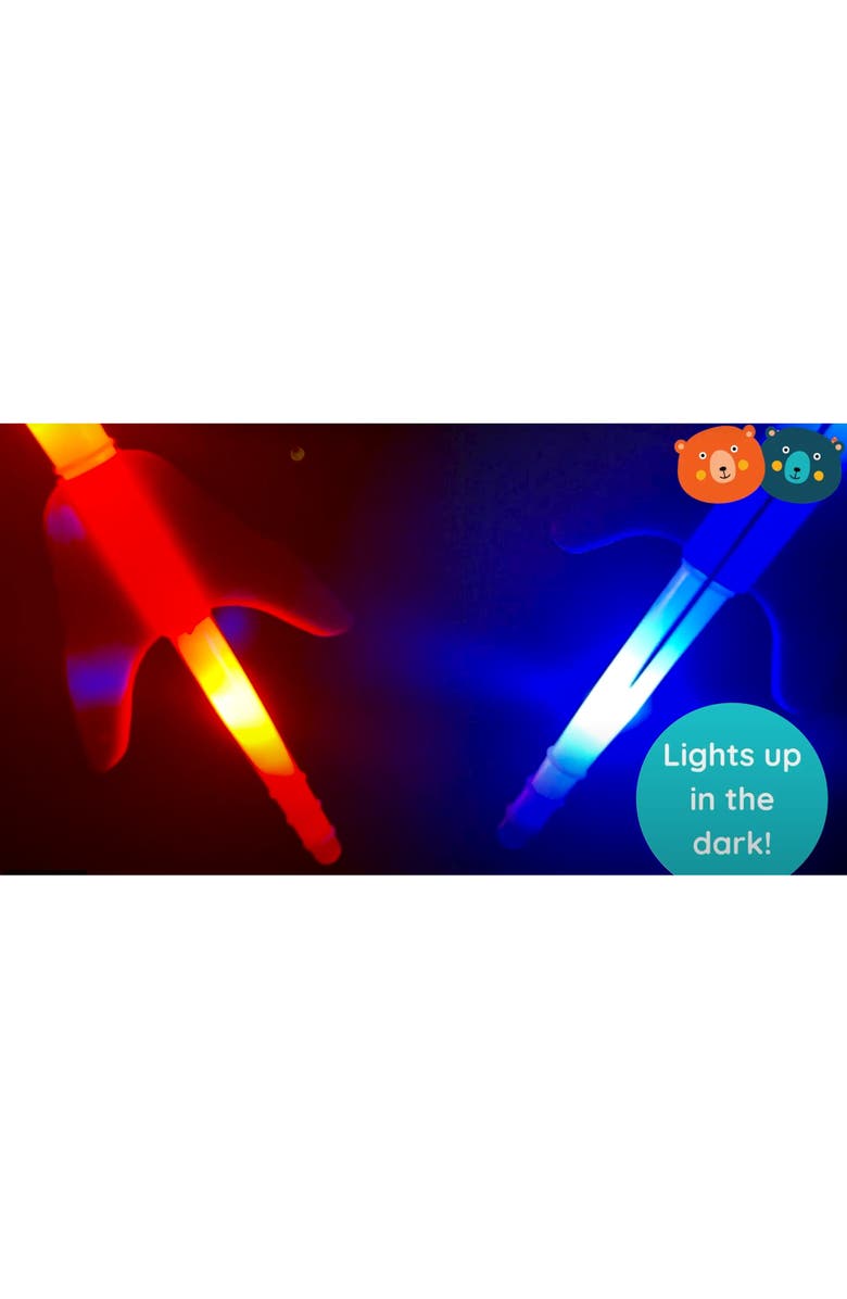 Buddy & Barney Deluxe Light Up Lawn Darts, Glow In The Dark Yard Game Set, 5+, Alternate, color, Multicolored