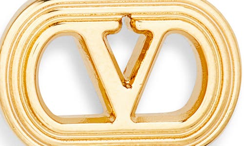 Valentino Garavani Ovalette Vlogo Swarovski® Faux Pearl Drop Earrings In Gold