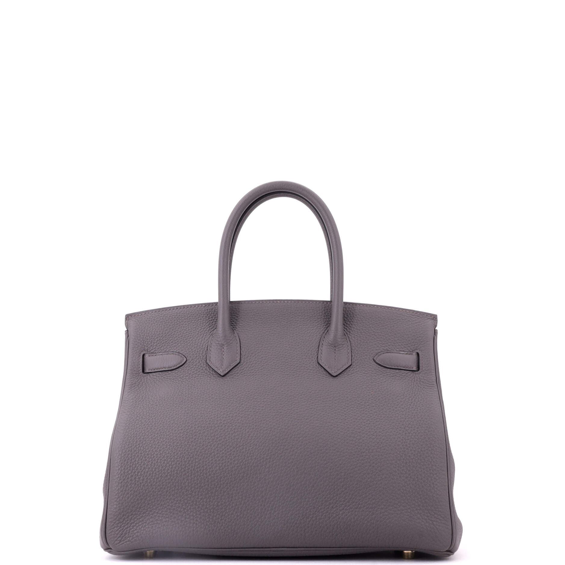 Pre-Owned Hermes Birkin Handbag Grey Togo with Gold Hardware 30, Alternate, color, Etain