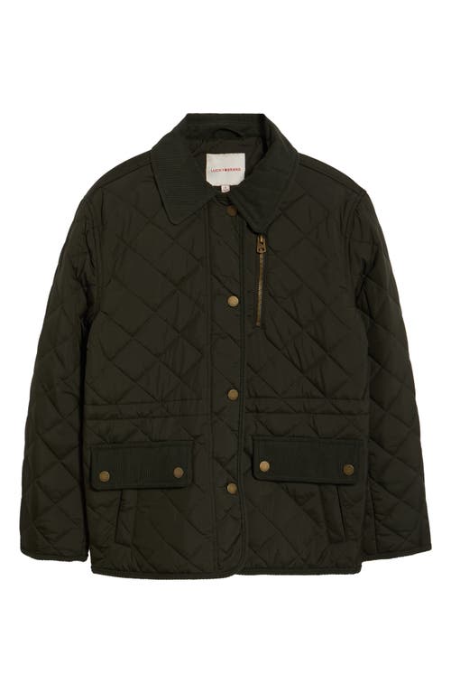 Lucky Brand Quilted Hunting Jacket In Green