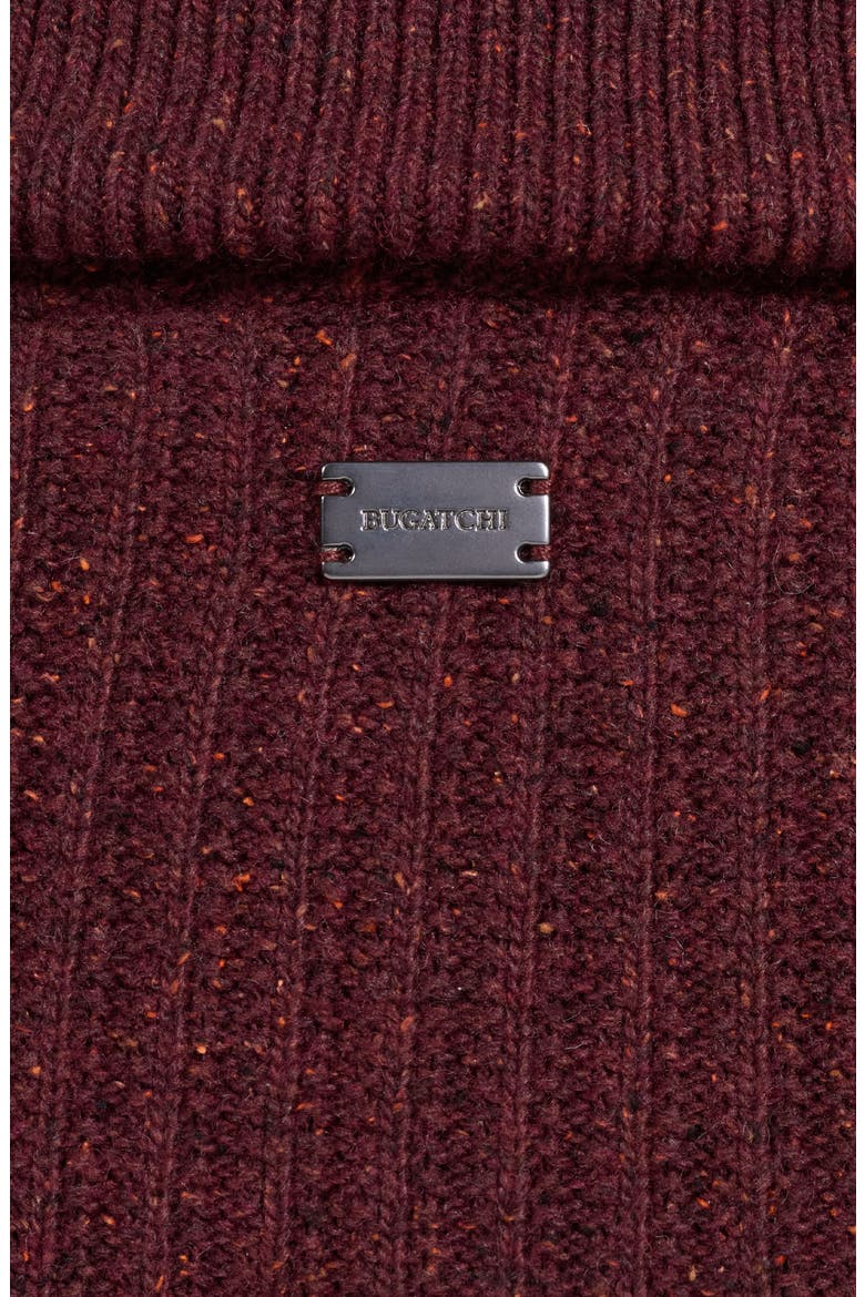 Rib Quarter Zip Sweater, Alternate, color, BURGUNDY