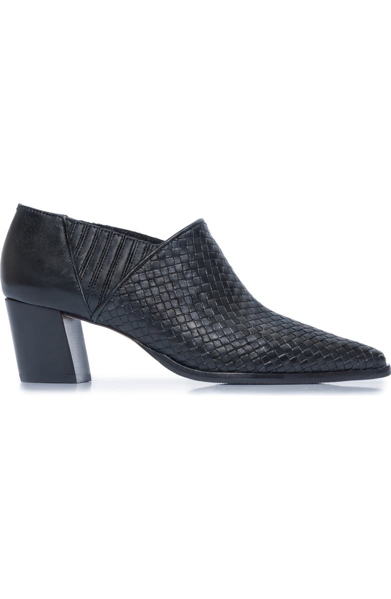 Bernardo Footwear Famous Woven Bootie, Alternate, color, Black Antique Calf