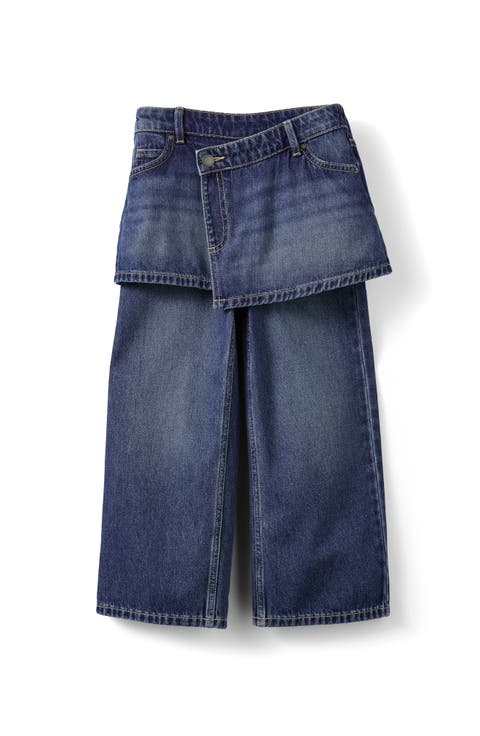 Kid's Super Wide Leg Skirt Denim Jean