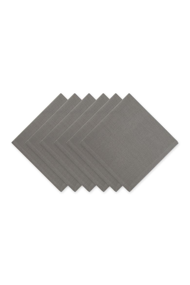 Solid Everyday Cloth Napkin Set/6, Main, color, Gray