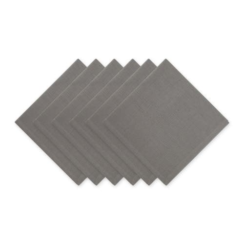 Dii Solid Everyday Cloth Napkin Set/6 In Gray