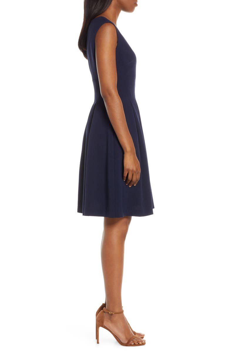 Harper Rose Sleeveless Crepe Fit & Flare Dress, Alternate, color, 