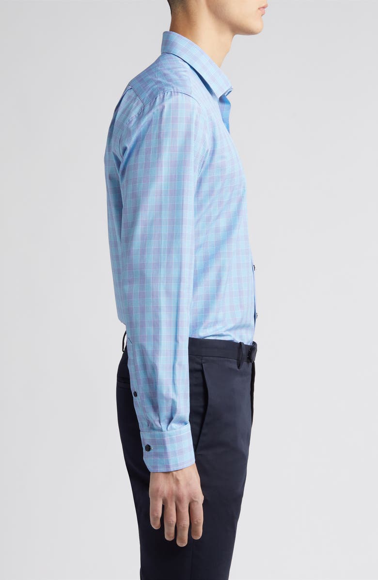 Scott Barber Microdobby Glen Plaid Button-Up Shirt, Alternate, color,