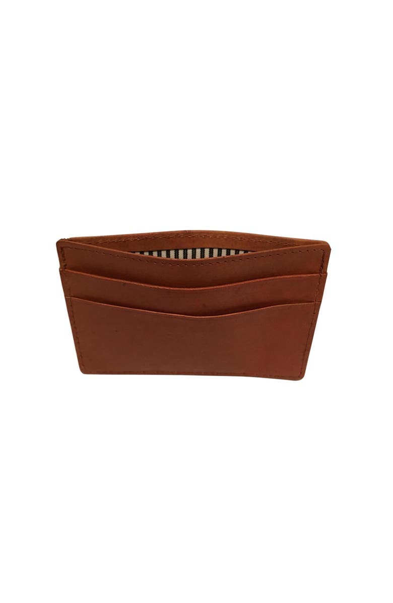 Made Free Leather Card Wallet, Alternate, color, Camel