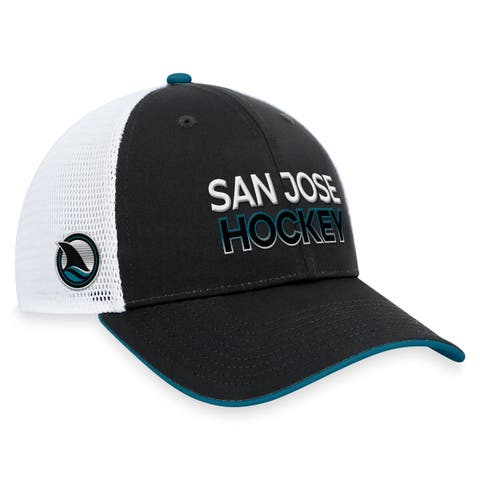 Branded Black San Jose Sharks Alternate Authentic Pro Rink Trucker Adjustable Hat