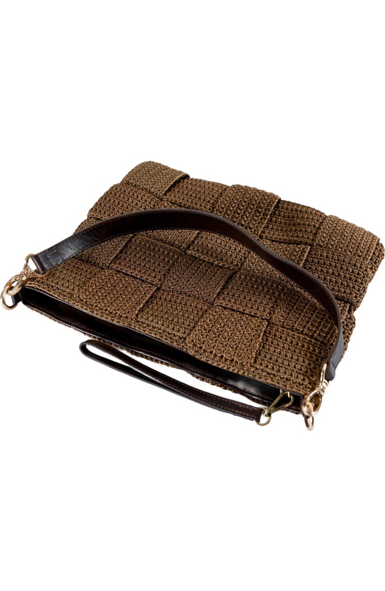 Forever & Always Shoes Paola Hand Woven Patchwork Shoulder Bag with Leather Straps, Alternate, color,