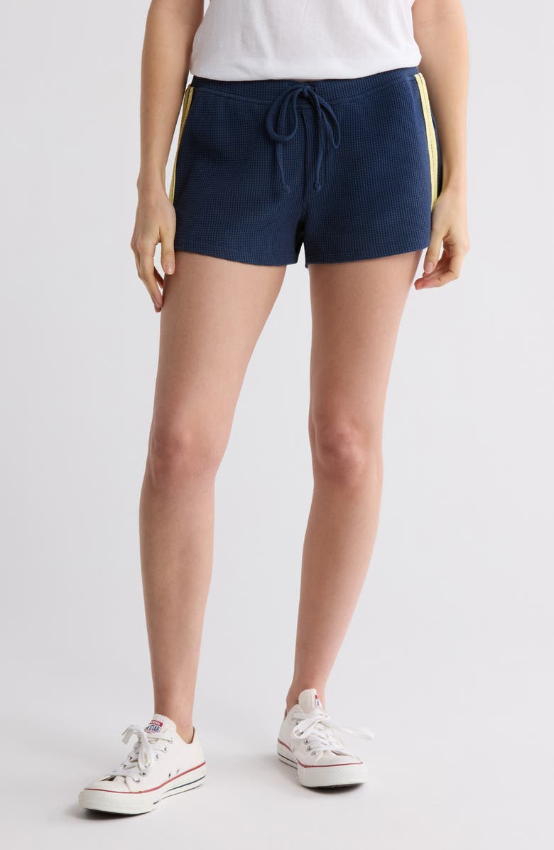 Damson Madder Pippa Stretch Organic Cotton Waffle Shorts, Main, color, 
