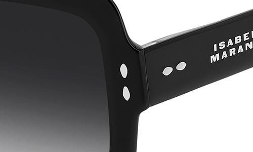 Isabel Marant Oversized Square Acetate Sunglasses In Black/dark Grey Sf