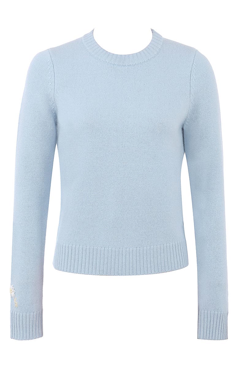 HOUSE OF CB Abbie Bluebell Merino Wool & Cashmere Blend Sweater, Alternate, color, Bluebell