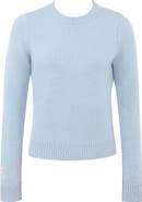HOUSE OF CB Abbie Bluebell Merino Wool & Cashmere Blend Sweater