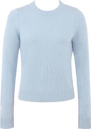 HOUSE OF CB Abbie Bluebell Merino Wool & Cashmere Blend Sweater