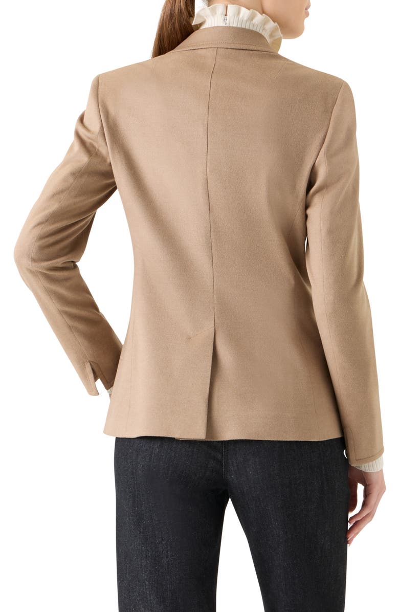 Akris punto Stretch Cashmere & Virgin Wool Blend Jacket, Alternate, color, Camel