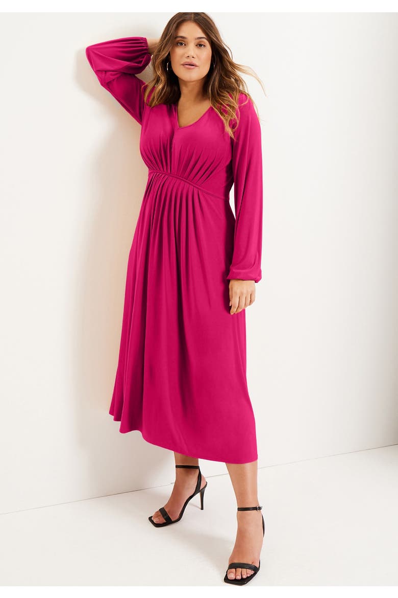Empire Waist Dress, Alternate, color, DARK SAPPHIRE