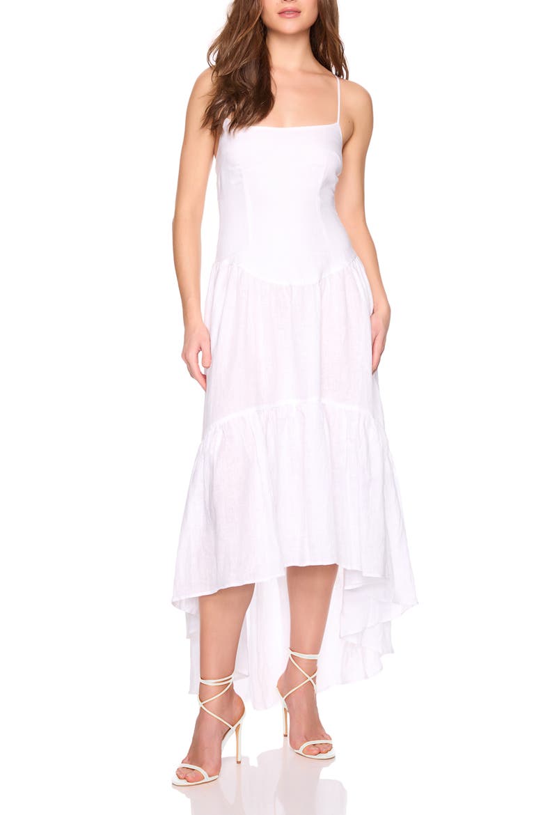 Drop Waist High-Low Maxi Dress, Main, color, SUGAR