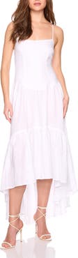 Susana Monaco Drop Waist High-Low Maxi Dress
