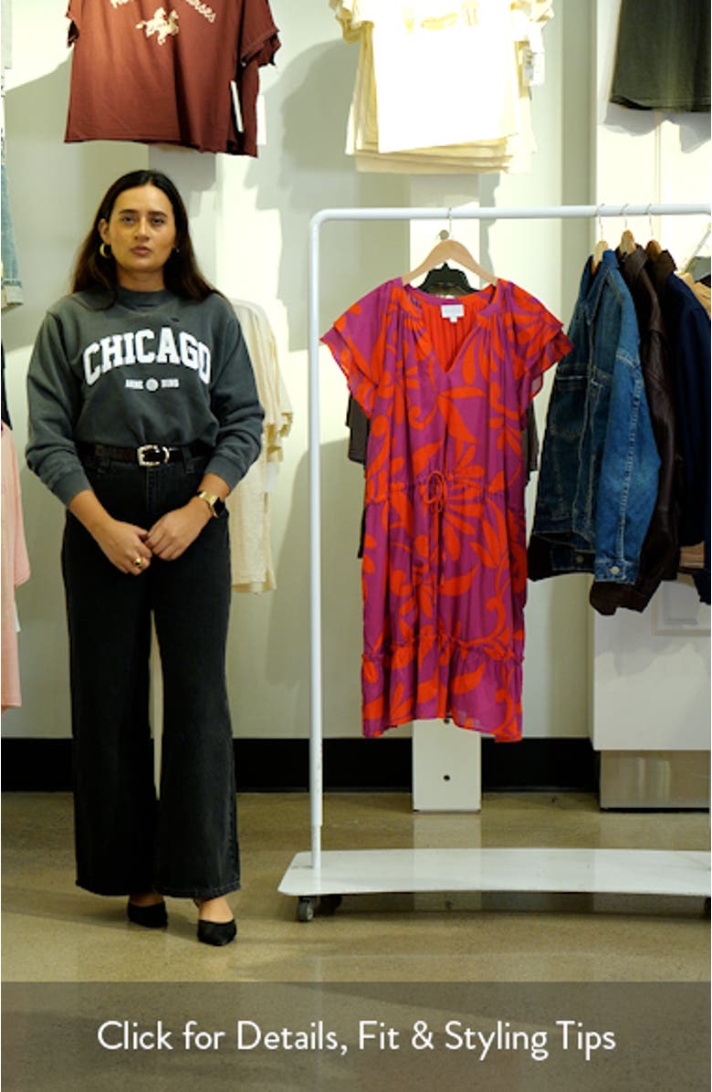 Arona Floral Baden Cotton Dress, sales video thumbnail