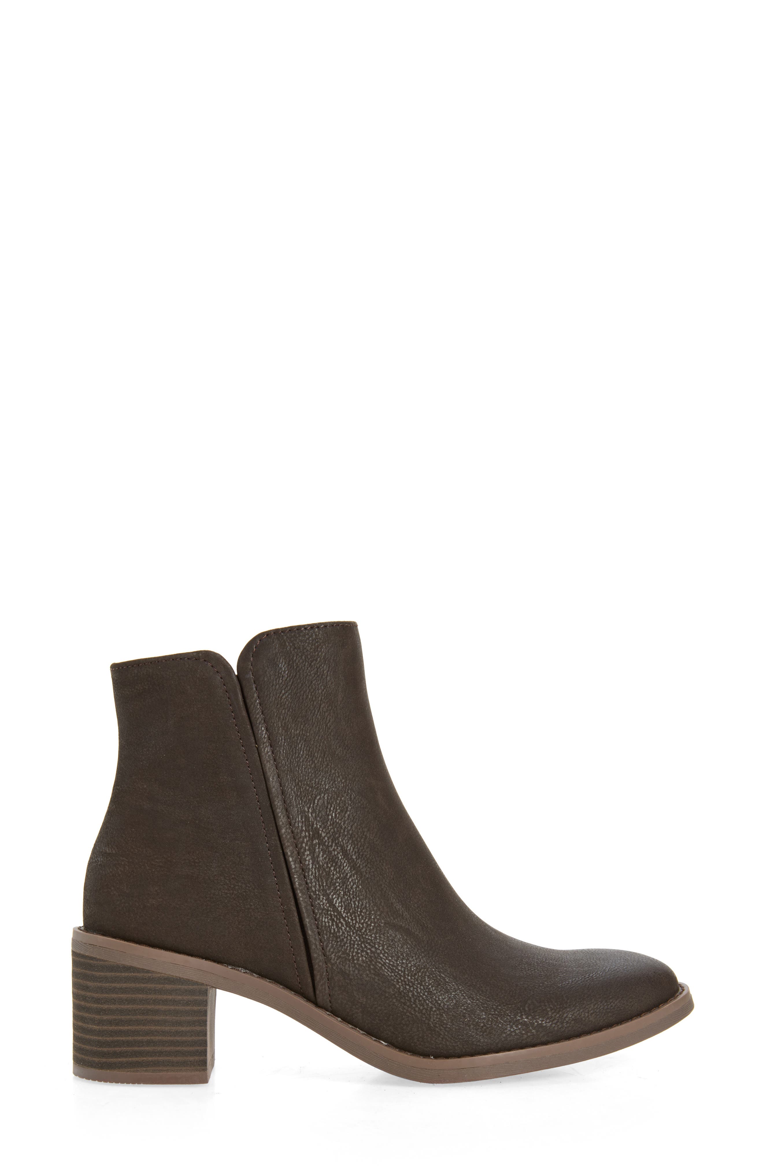 Hopkins Faux Leather Bootie, Alternate, color, DARK BROWN