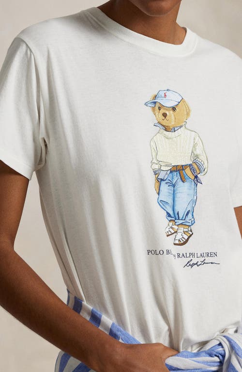 Polo Ralph Lauren Polo Bear Embroidered Graphic T-shirt In Nevis