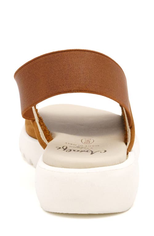 Amalfi By Rangoni Bahamas Slingback Sandal In Cognac Long Beach/black