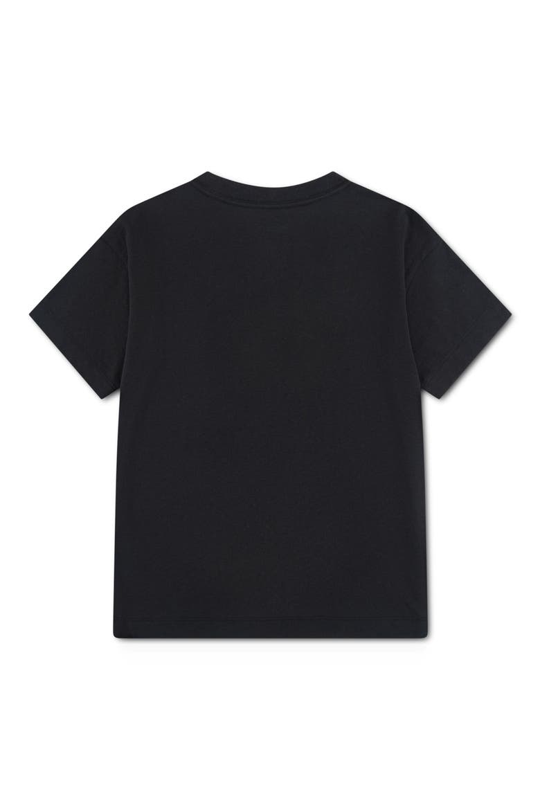 Kids' Graphic Charm Necklace Cotton Blend T-Shirt, Alternate, color, BLACK