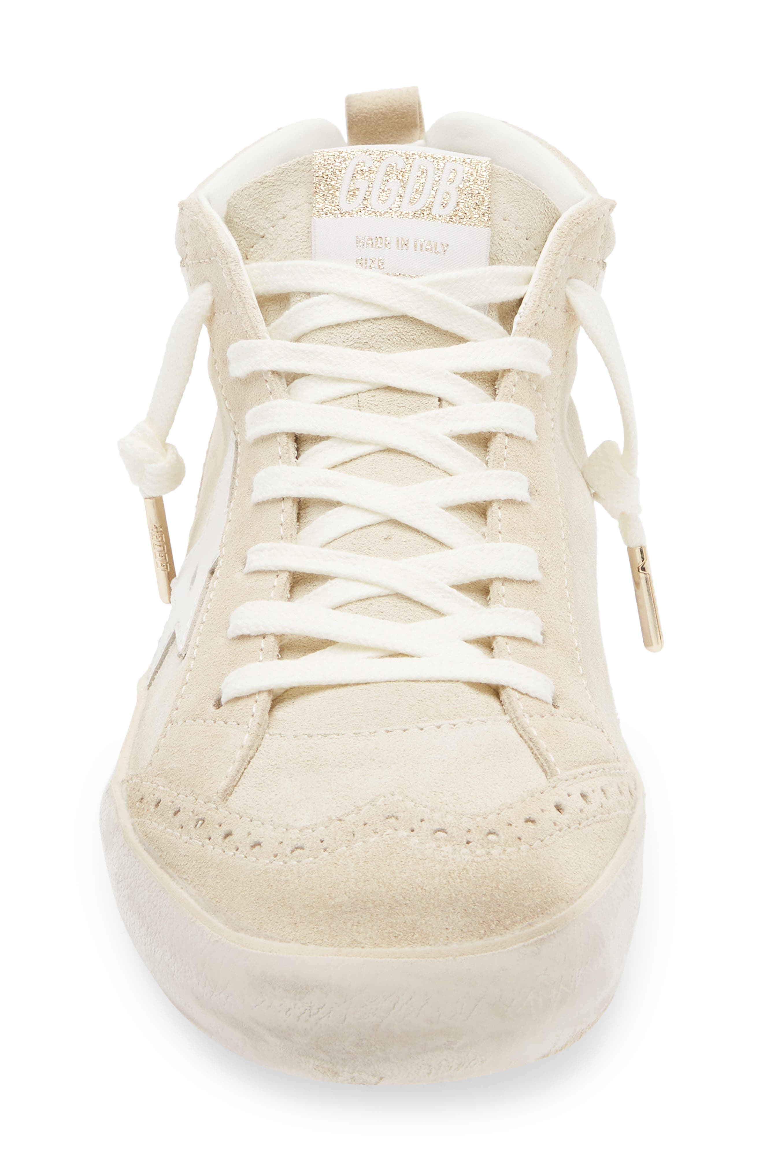 Golden Goose Mid Star Sneaker, Alternate, color, Seedpearl/ Eggnog/ White