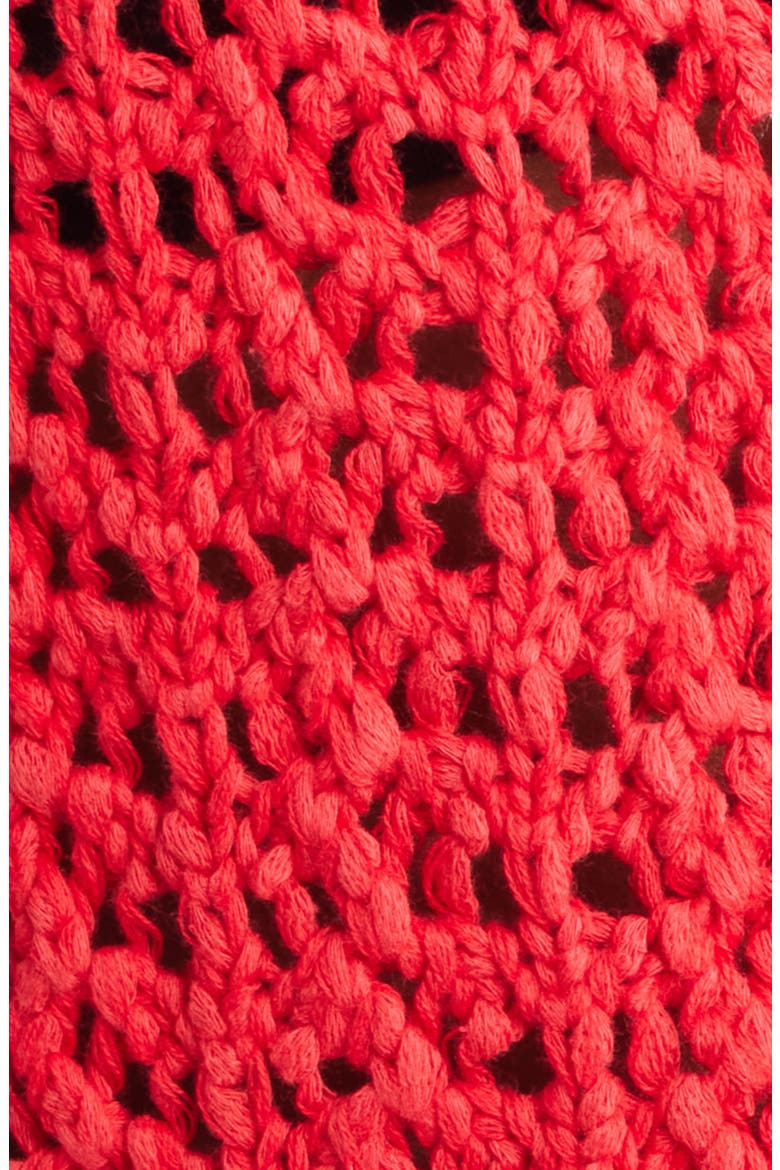 Open Stitch Cotton Sweater Tank, Alternate, color, RED