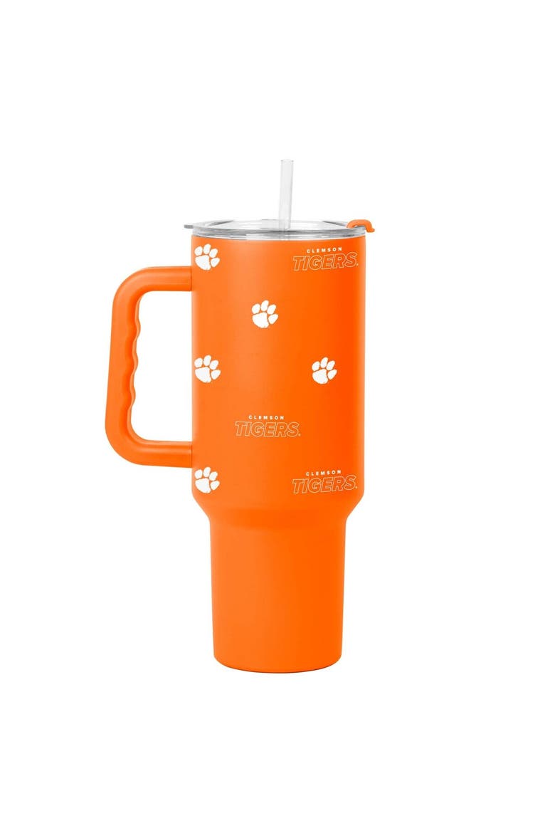Clemson Tigers 40oz. Step and Repeat Powder Coat Tumbler, Main, color, Orange