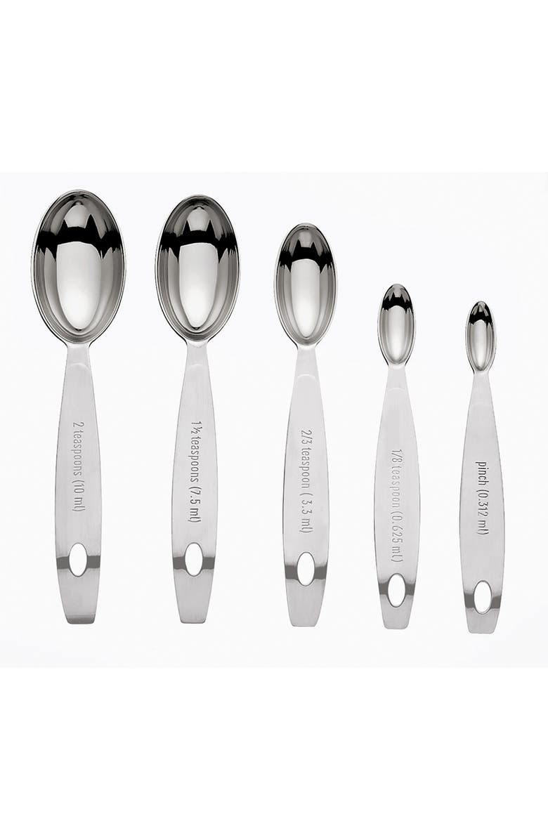 CUISIPRO Stainless Steel Odd Size Measuring Spoons, 5 Piece Set, Main, color, Silver