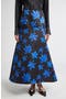 selected Electric Blue Floral On Black
