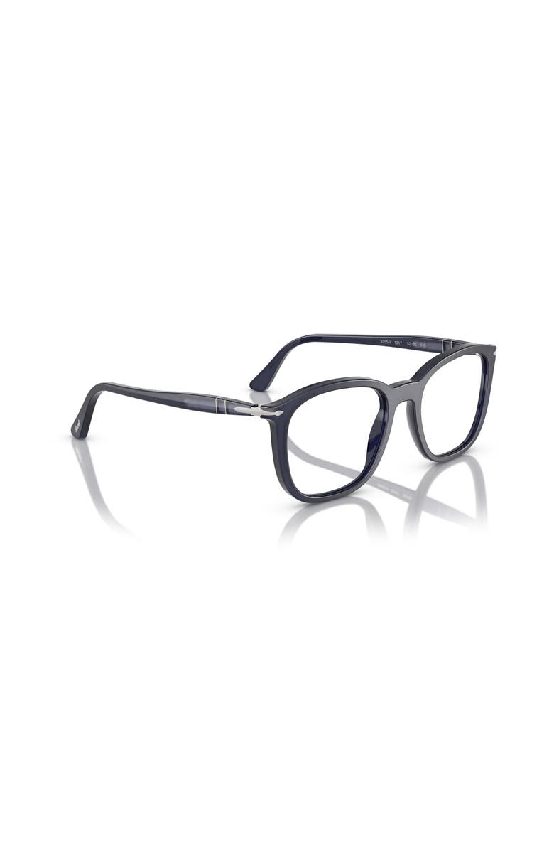 Persol 50mm Rectangle optical glasses, Alternate, color, Blue