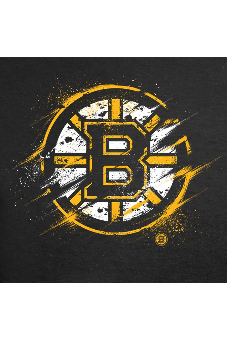 Men's Fanatics Branded Black Boston Bruins Splatter Logo T-Shirt, Alternate, color, Black