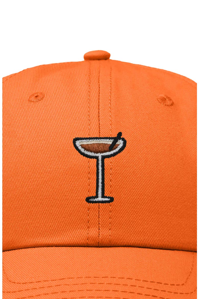 Espresso Martini Embroidered Hat, Alternate, color, Orange