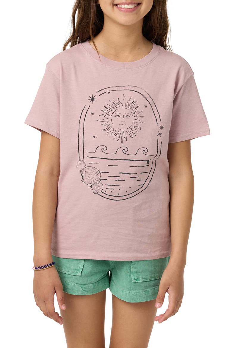 Kids' Sun Shell Angie Cotton Graphic T-Shirt, Main, color, ORCHID