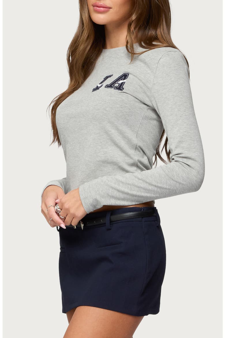 LA Long Sleeve T-Shirt, Alternate, color, GRAY-MELANGE