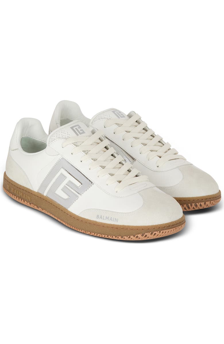 Balmain Swan Low Top Sneaker, Main, color, Gac White/ Silver