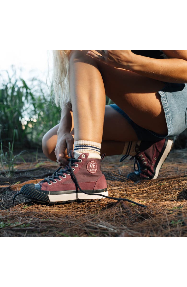 P.F. Flyers Grounder Hiker High-Top Sneaker, Alternate, color, Burgundy