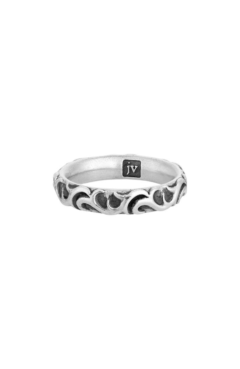 John Varvatos Men's Gothic Band Ring, Alternate, color, Silver