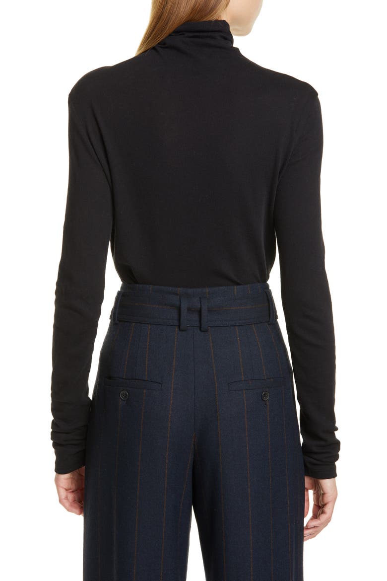 Essential Turtleneck Top, Alternate, color, BLACK